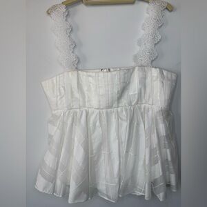 Acler Babydoll Top – Size 10, White